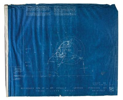 Lot #481 Frank Lloyd Wright Design Drawing and Lot of (9) Blueprints - Image 5