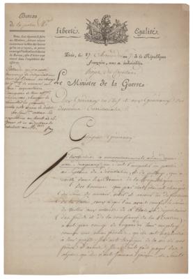 Lot #366 Jean-Baptiste Bernadotte Letter Signed
