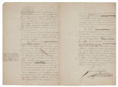 Lot #366 Jean-Baptiste Bernadotte Letter Signed - Image 2