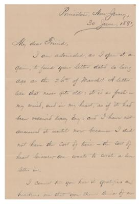 Lot #36 Woodrow Wilson Autograph Letter Signed