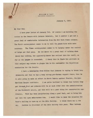 Lot #153 William H. Taft Typed Letter Signed