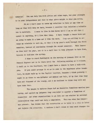 Lot #153 William H. Taft Typed Letter Signed - Image 3