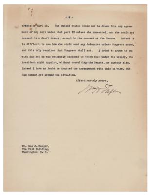 Lot #153 William H. Taft Typed Letter Signed - Image 4
