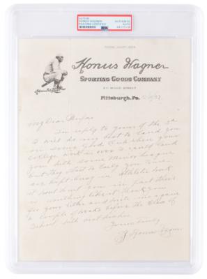 Lot #890 Honus Wagner Autograph Letter Signed - Image 1