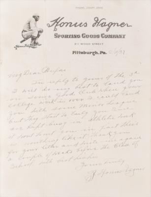 Lot #890 Honus Wagner Autograph Letter Signed - Image 2