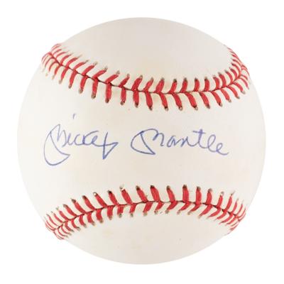 Lot #963 Mickey Mantle Signed Baseball