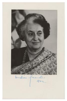 Lot #269 Indira Gandhi Signed Photograph