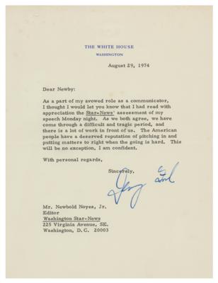 Lot #56 Gerald Ford Typed Letter Signed as President