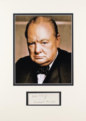 Lot #204 Winston Churchill Signature - Image 1