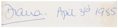 Lot #211 Princess Diana Signature - Image 2