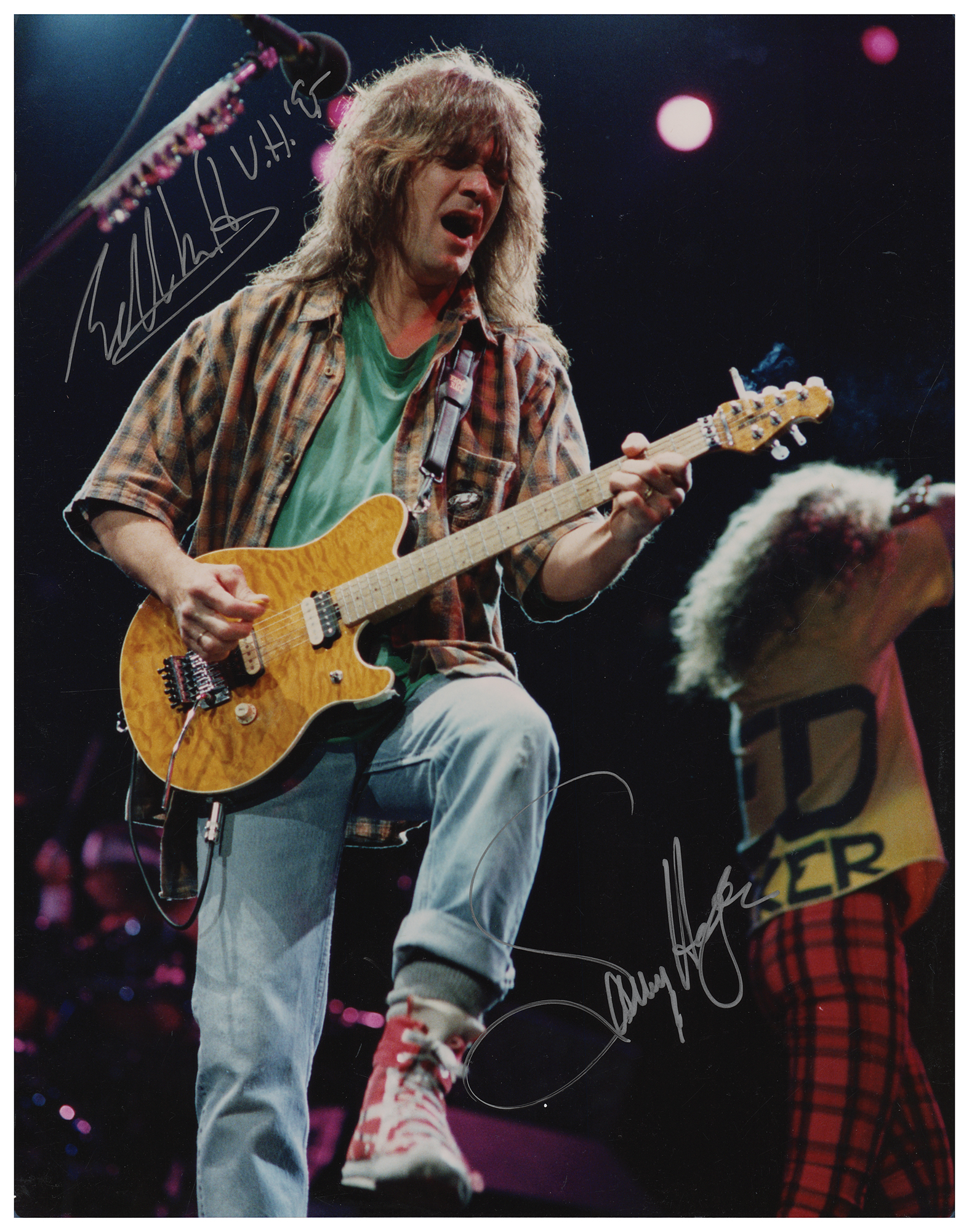 Lot #737 Eddie Van Halen and Sammy Hagar Signed Photograph