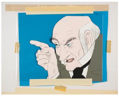 Lot #523 Chuck Jones and Richard Williams signed production cel of Ebenezer Scrooge from A Christmas Carol - Image 2