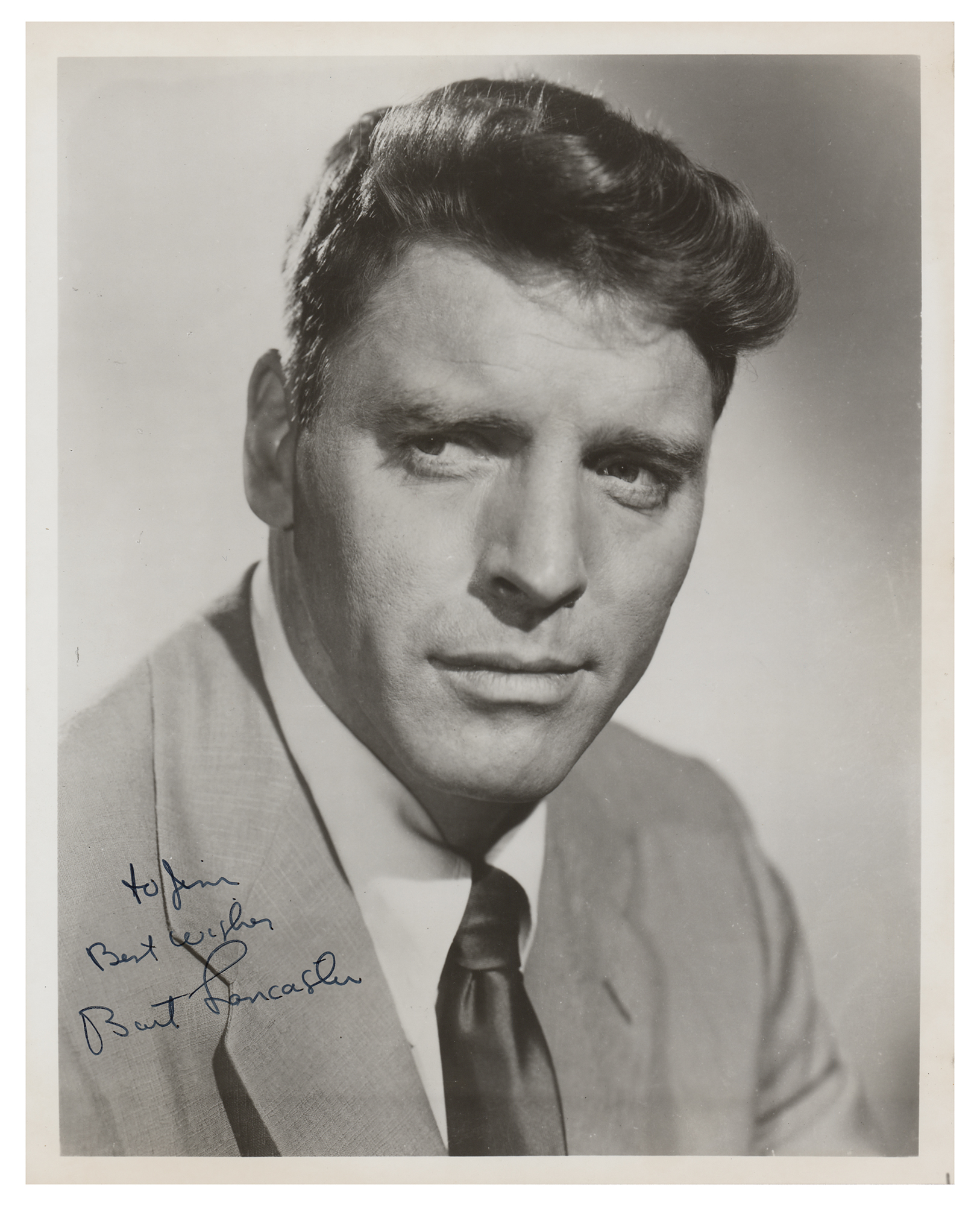 Lot #813 Burt Lancaster Signed Photograph