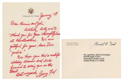 Lot #93 Gerald Ford Autograph Letter Signed
