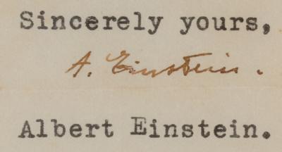 Lot #189 Albert Einstein Typed Letter Signed - Image 3