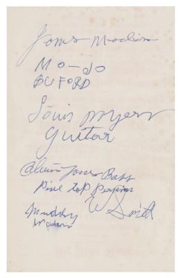 Lot #646 Muddy Waters and Band Signed Handbill