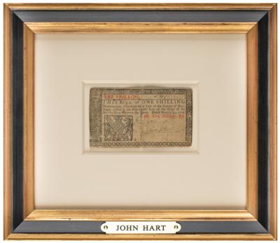 Lot #277 John Hart Signed Currency
