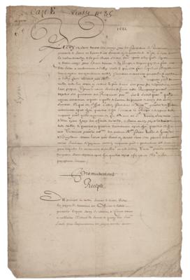 Lot #290 King Louis XIII Document Signed - Image 2