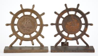 Lot #352 USS Constitution 1927 Restoration Bookends