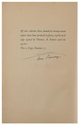 Lot #187 Thomas Edison Signed Book - Image 3