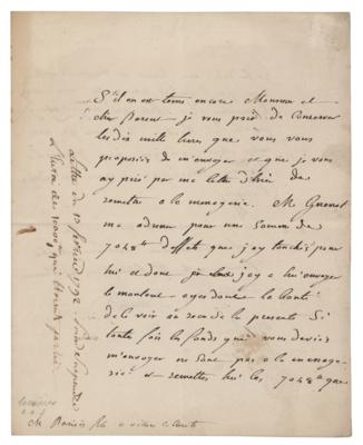 Lot #196 Antoine Lavoisier Autograph Letter Signed