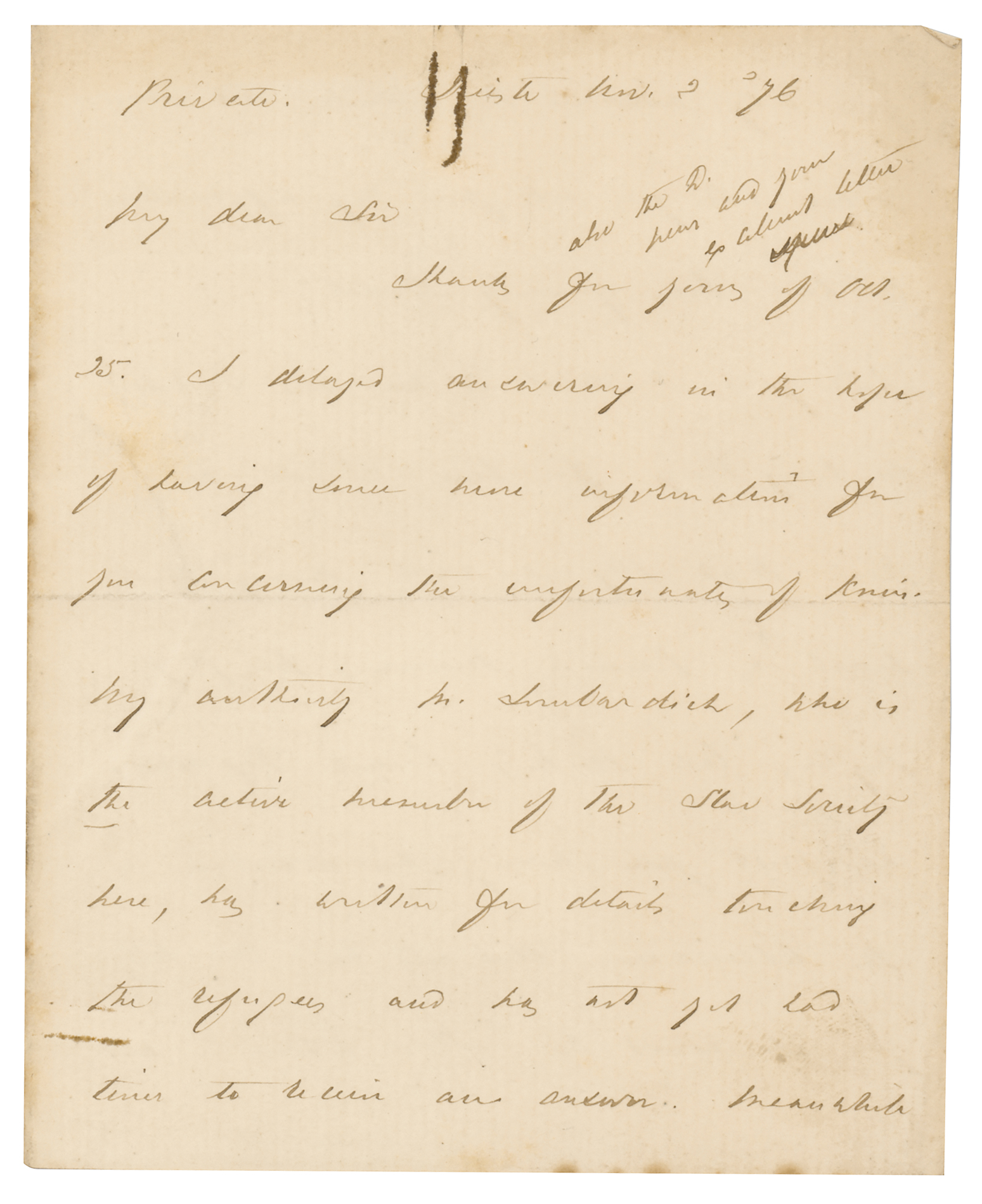 Lot #217 Richard Francis Burton Autograph Letter Signed