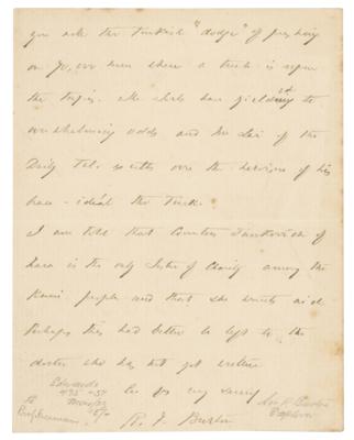 Lot #217 Richard Francis Burton Autograph Letter Signed - Image 4