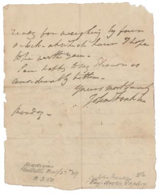 Lot #265 John Franklin Autograph Letter Signed - Image 2