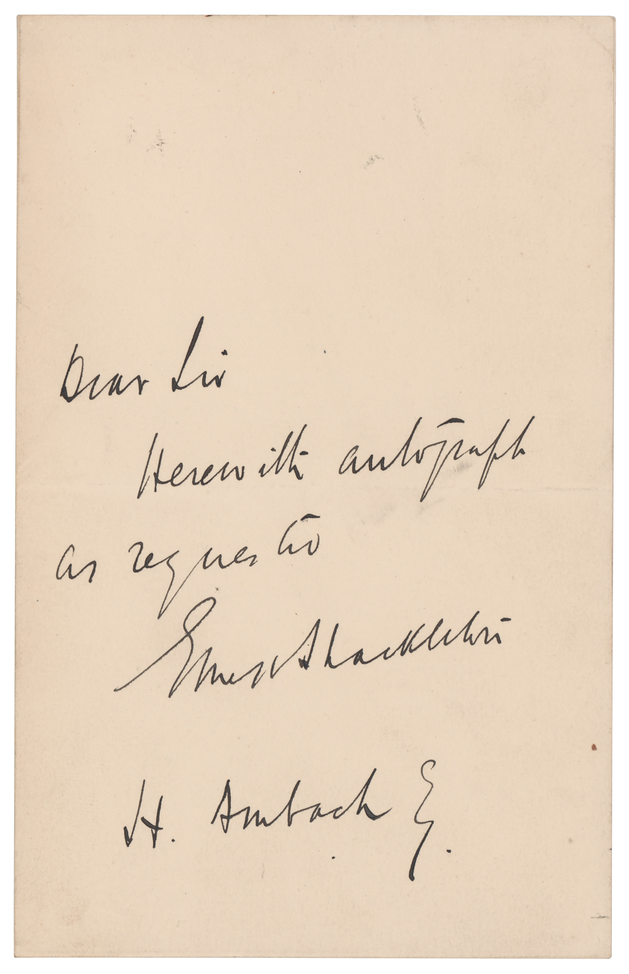Lot #218 Ernest Shackleton Autograph Letter Signed