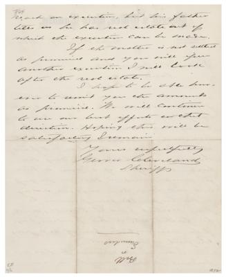 Lot #77 Grover Cleveland Autograph Letter Signed - Image 1