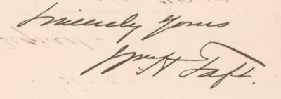 Lot #154 William H. Taft Autograph Letter Signed - Image 2