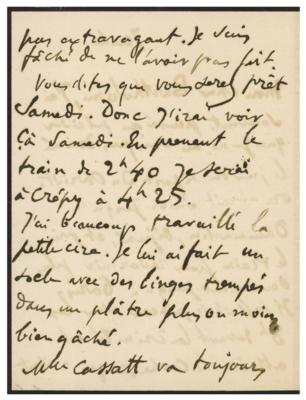 Lot #477 Edgar Degas Autograph Letter Signed - Image 3