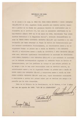 Lot #242 Fidel Castro Document Signed - Image 4