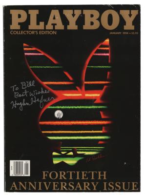 Lot #806 Hugh Hefner Signed Magazine - Image 1