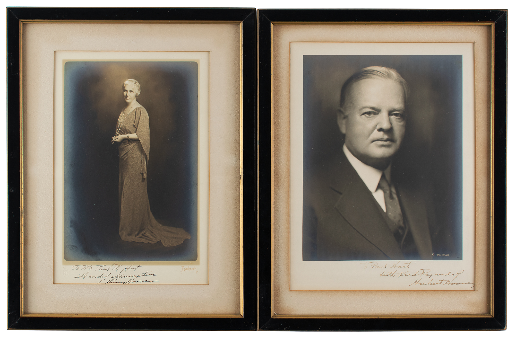 Lot #38 Herbert and Lou Henry Hoover Signed Photographs
