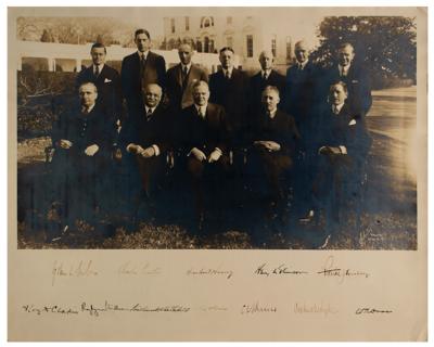 Lot #39 Herbert Hoover and Cabinet Signed Photograph