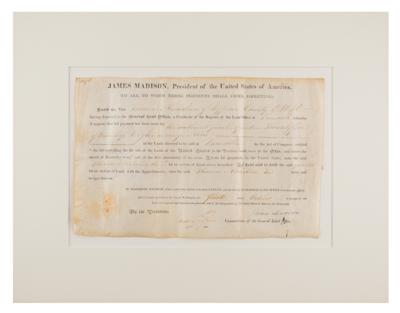 Lot #118 James Madison Document Signed as President - Image 2