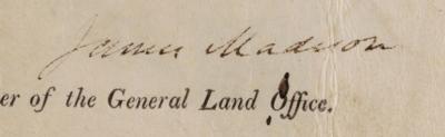 Lot #118 James Madison Document Signed as President - Image 3