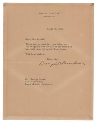 Lot #86 Dwight D. Eisenhower Typed Letter Signed
