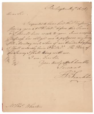Lot #268 William Franklin Autograph Letter Signed