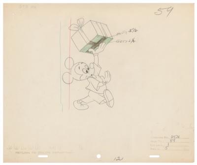 Lot #529 Mickey Mouse production drawing from Pluto's Christmas Tree