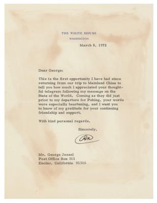 Lot #129 Richard Nixon Typed Letter Signed as