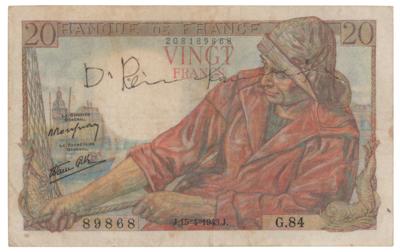 Lot #595 Django Reinhardt Signed Currency