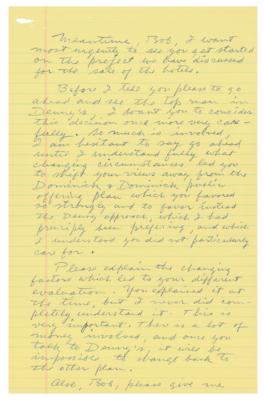 Lot #185 Howard Hughes Autograph Letter Signed - Image 2