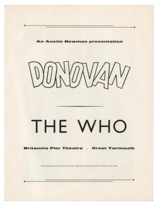 Lot #738 The Who and Donovan 1965 Great Yarmouth Program - Image 2