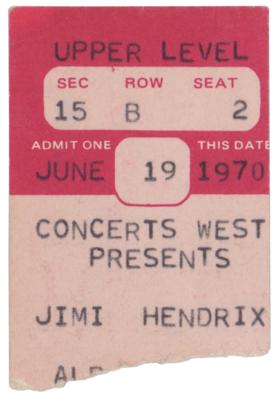 Lot #682 Jimi Hendrix Experience 1970 Albuquerque Ticket Stub - Image 1