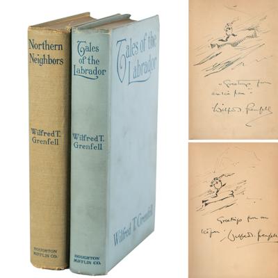 Lot #275 Wilfred T. Grenfell (2) Signed Books with Sketches - Image 1