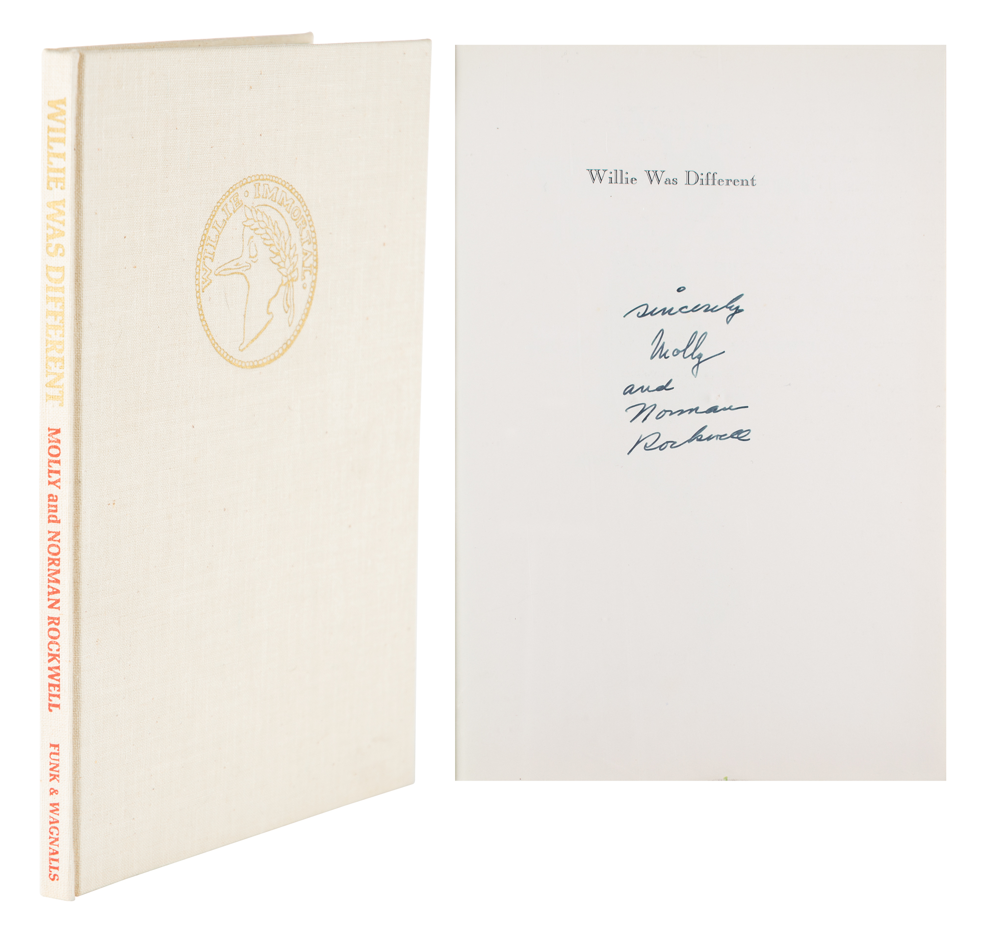 Lot #499 Norman Rockwell Signed Book