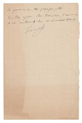 Lot #200 Henri Poincare Autograph Letter Signed - Image 2
