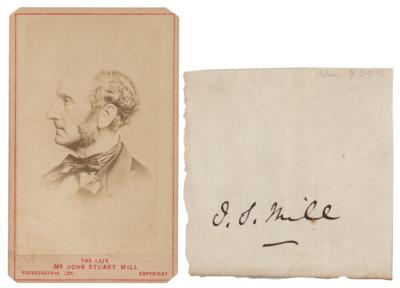 Lot #572 John Stuart Mill Signature